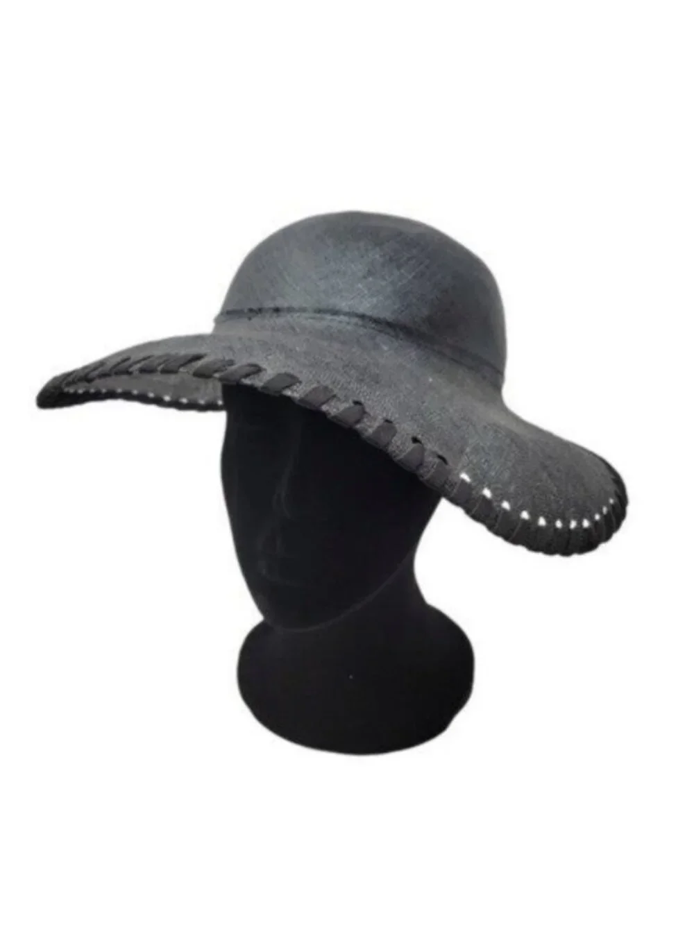 Vintage | Beach Floppy Summer Sun Hat Black